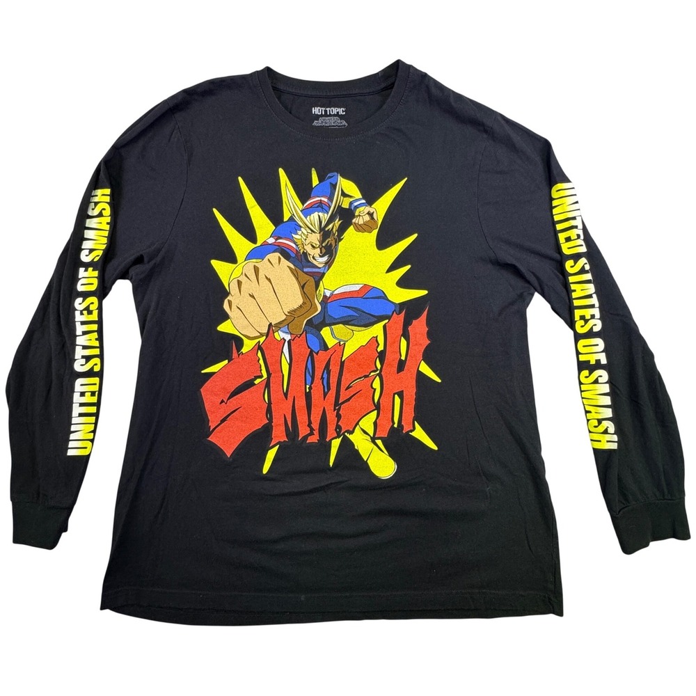Hot Topic My Hero Academia Shirt Men's XL All Might Long Sleeve Anime Manga